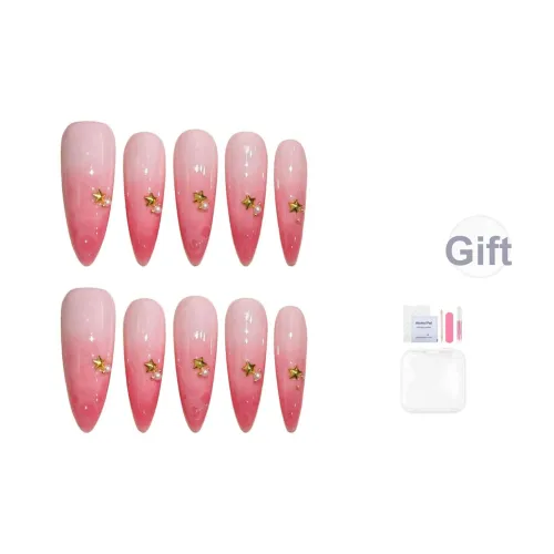 Song Biography Личи Frozen Осветляющий False Nail Almond Long 30MM