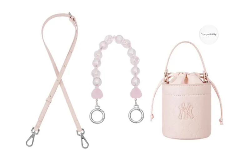 Lan Bao Fan Microfiber Bag Strap Women's Pink, White-7