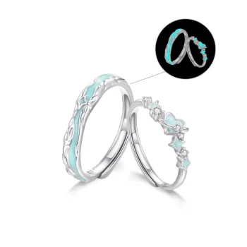 NUSQ S925 Silver With Zircon Rings Unisex