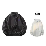 Black+White Gray Sweatshirt