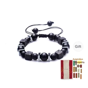 MEOBURLIY Obsidian Bracelets Unisex