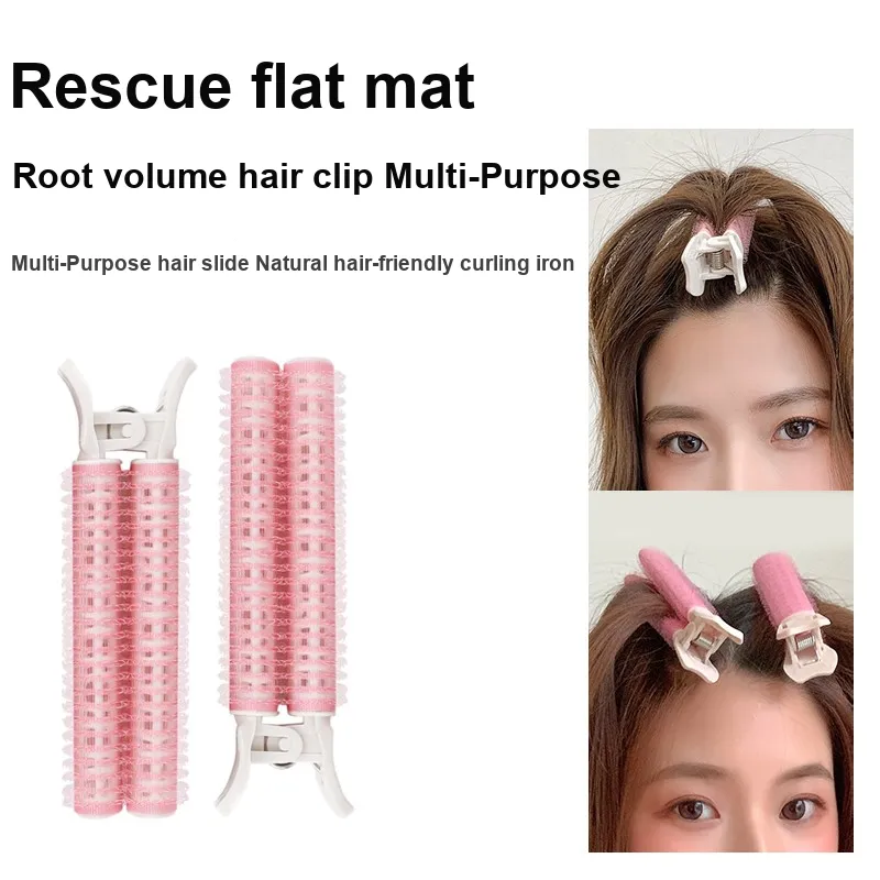 JIAOXUEFEI 3 Root Volumizing Cushion Root Curling Tubes 2 Pcs High Forehead Shaping Hair Clips Bangs Clip Curl-4