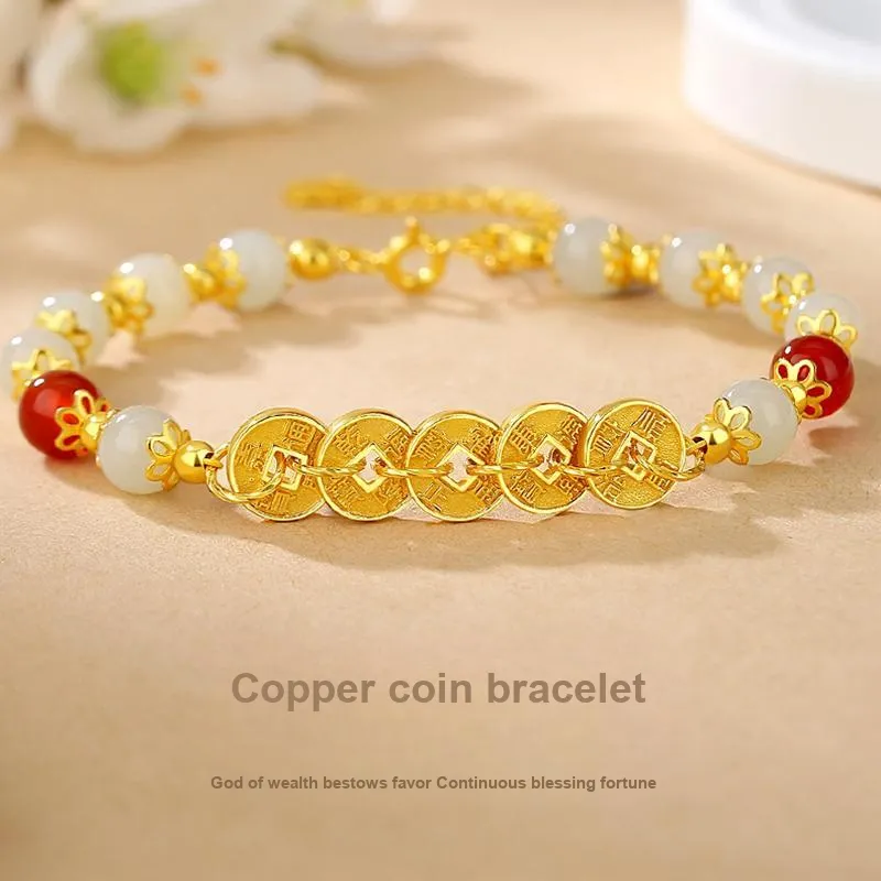 Hurry That Year Bracelets Pale Greenish White Jade Women's-1