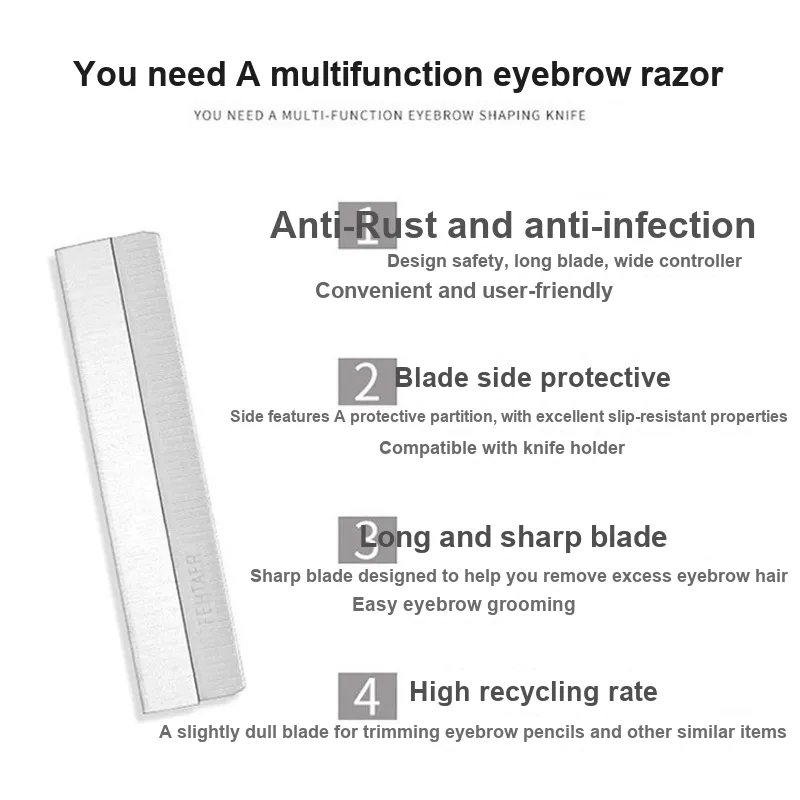 JIANYINGSHU Stainless Steel Eyebrow Razor Blade-6