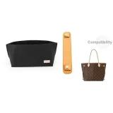 NF Medium Black Liner+Beeswax Shoulder Pads 23cm (Vegetable Tanned Cow Leather) for Old Bags
