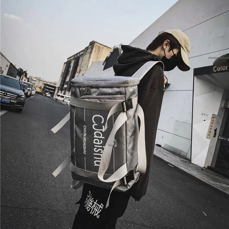 Yalu Nylon Backpack Regular Unisex Black/Silver/Red/Army Green-8