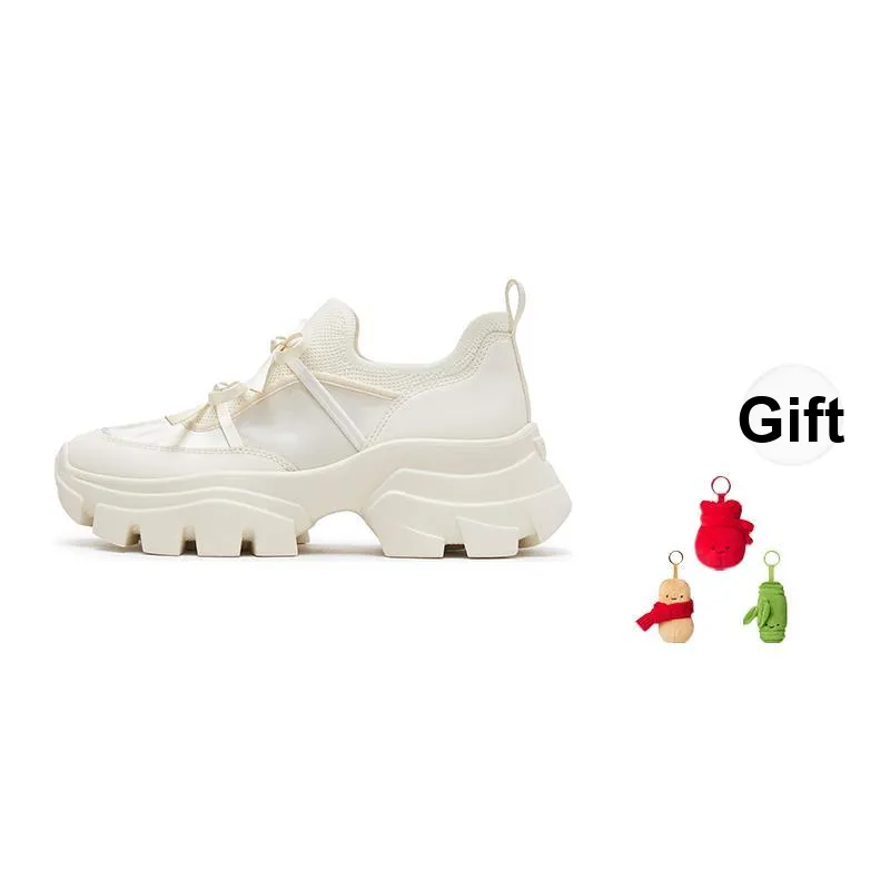 Staccato Butterfly Island Wear-Resistant Low-Top Chunky Sneakers Women's Cherry Blossom Pink