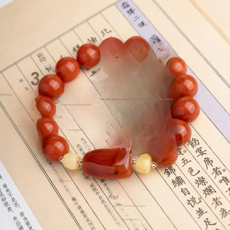 Xianyuan South Red Agate Bracelets Unisex-2