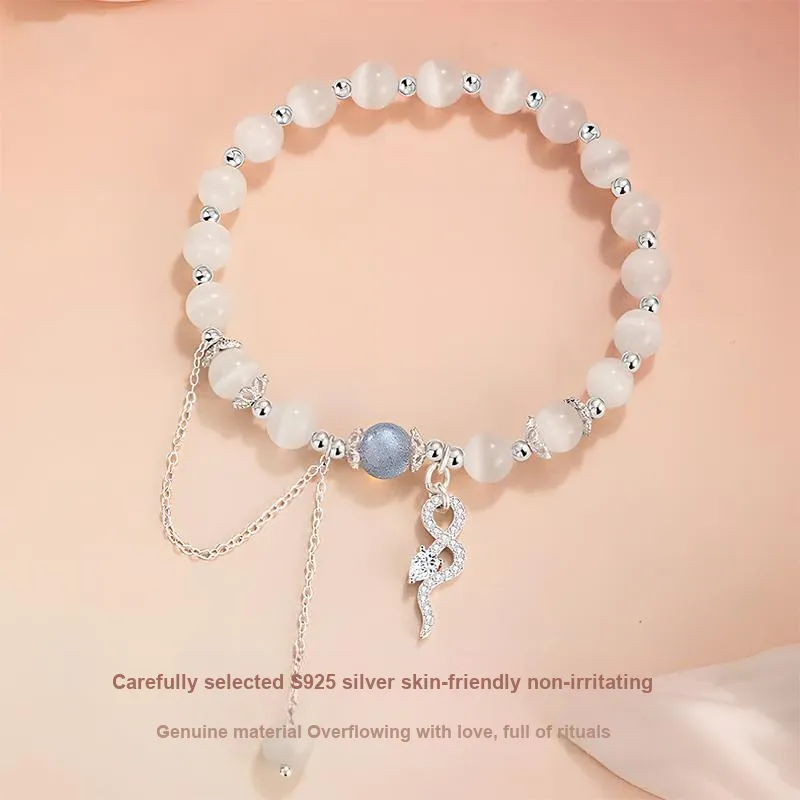 Zhou Jifeng Glass Cat Eye Bracelets Women's-2