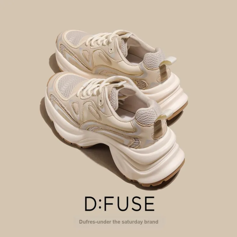 D:FUSE SCANDINAVIA Cushioned Slip-Resistant Abrasion-Resistant Low-Top Chunky Sneakers Women's-7