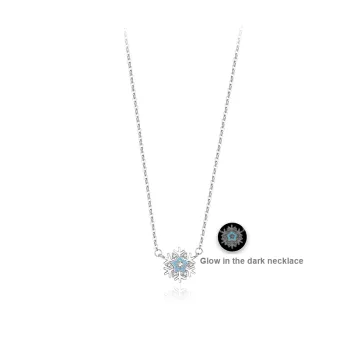LUCA S925 Silver Collarbone Chain Necklace Women's Cross Year Gift #