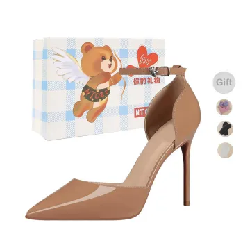 NTOZE Slim Heel High Heels Women's Nude