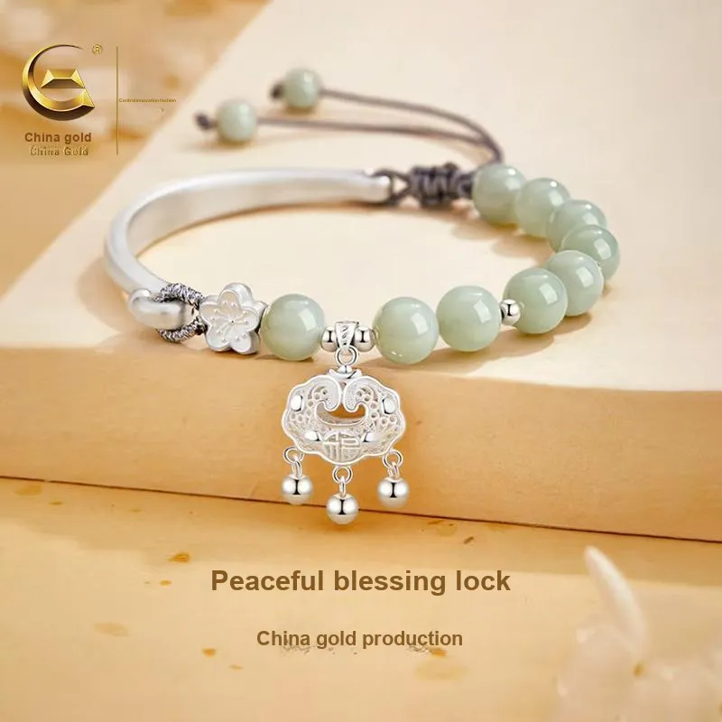 Central Fashion Bangles Pale Greenish White Jade Women's-1