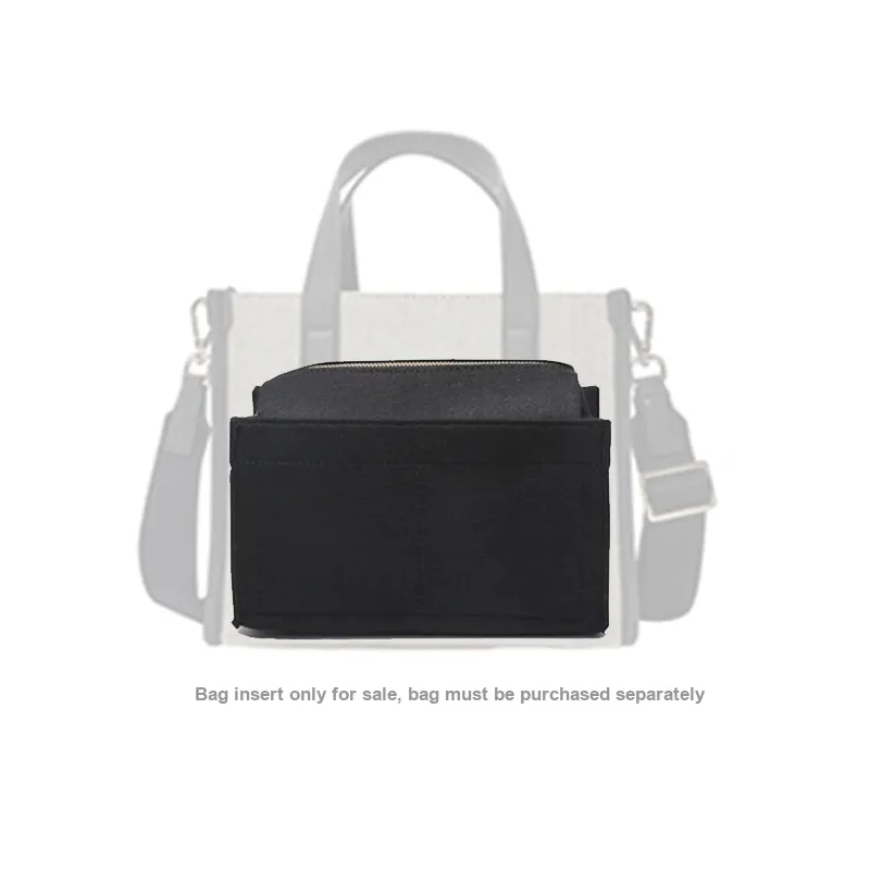 Felt Bag Insert Lining, Storage Mlb, Square Tote, Medium Bag, Zipper Support, Single Purchase, Bag Strap Women's Beige-1