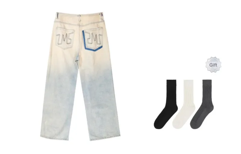 LEMANISM FW22 Jeans Unisex Light Blue-1