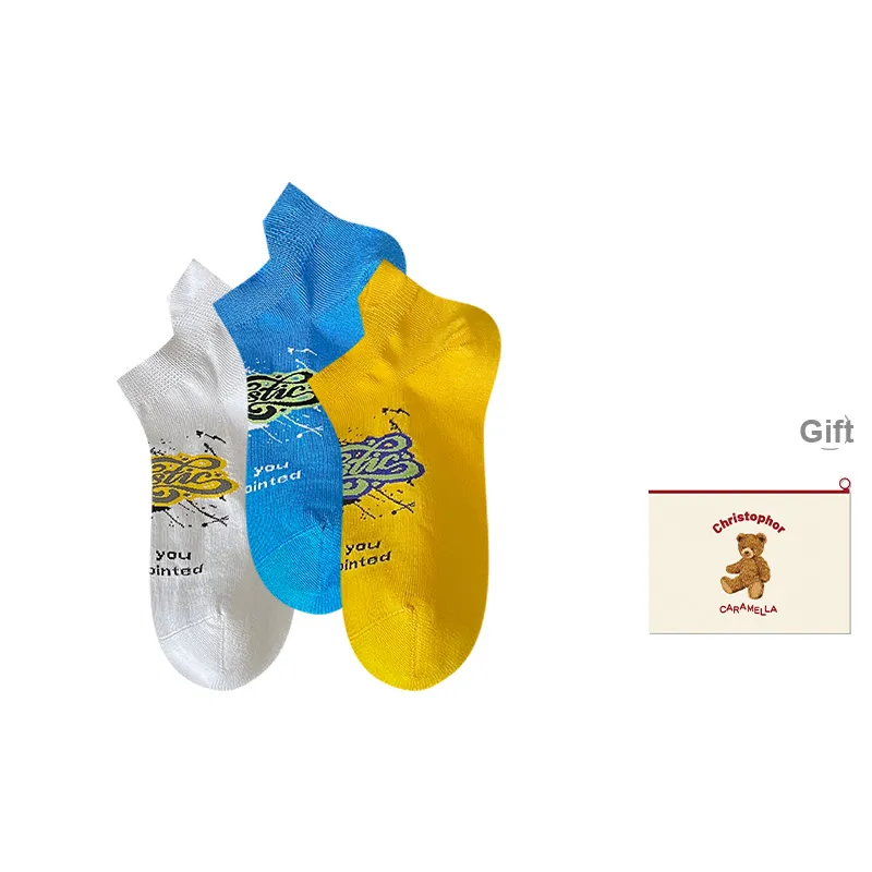 Caramella Ankle Socks Men's Shopping Bag Combo Set-17