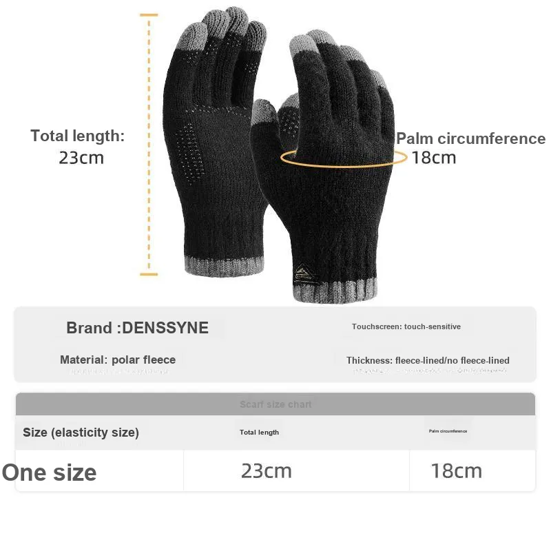 DENSSYNE Antarctic Fleece Knit Gloves Men's-5
