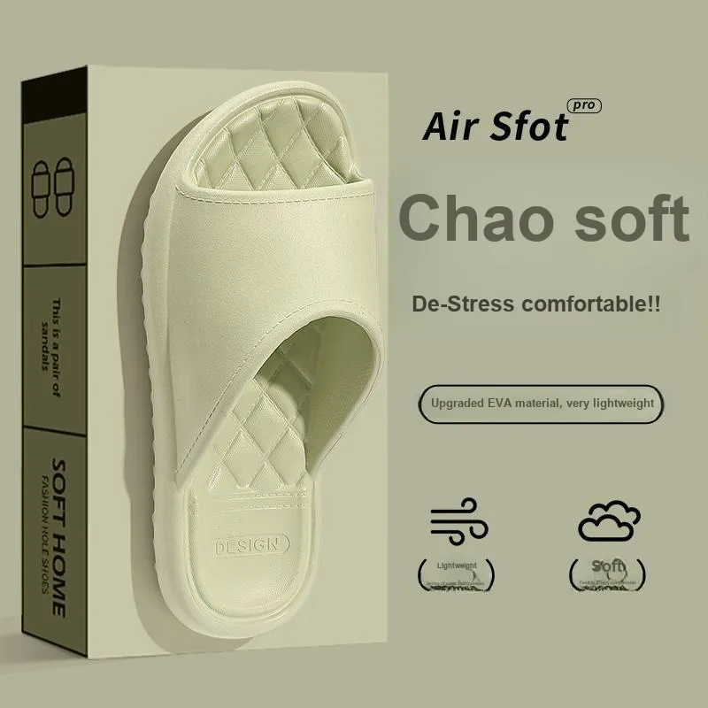Foot Recreation Diamond Pattern Slip Resistant Comfortable Quiet EVA Minimalist Style All Season Home Slippers-22