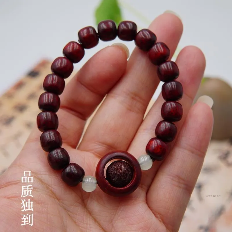 JIUHUASHAN Red Rosewood Bracelets Unisex-1