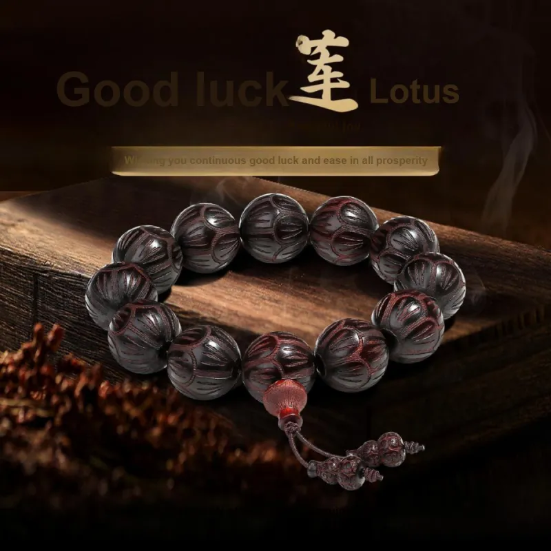 PUTUOSHANWENCHUANG Rosewood Bracelets Unisex-4