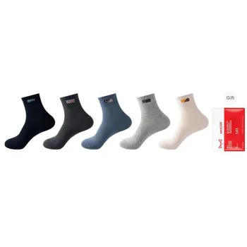MIIOW Mid Calf Socks Men's Shopping Bag 5 Pack