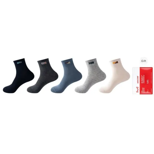 MIIOW Mid Calf Socks Men's Shopping Bag 5 Pack