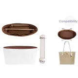 City33 (Khaki White) Brown Liner+Shoulder Strap Pad[Stress-Relief Two-Piece Set]