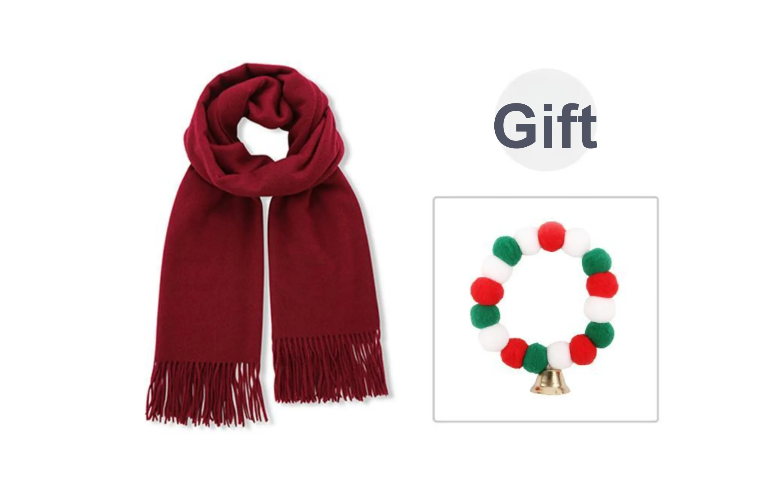 VIVIWELL Knit Scarf With Pet Bell Unisex