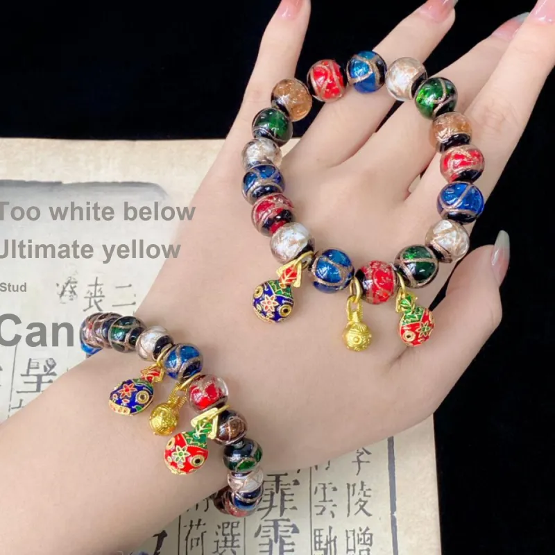Linguanying Colored Glaze Jade Bracelets Unisex-6