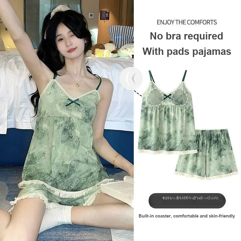 O'MESIK Pajama Set Women's Green-2