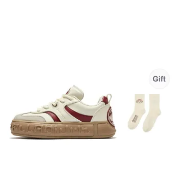 Palladium German Army Trainers Musical Note Shoes Low Top Skateboard Shoes Unisex Red White