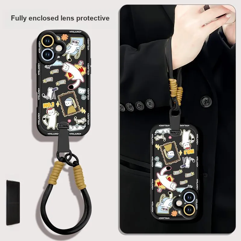 Sen Dog Silicone Material Crossbody Handheld Original Phone Cases Compatible With Apple 16 Pro Max/Pro/Plus/15/14/13-3