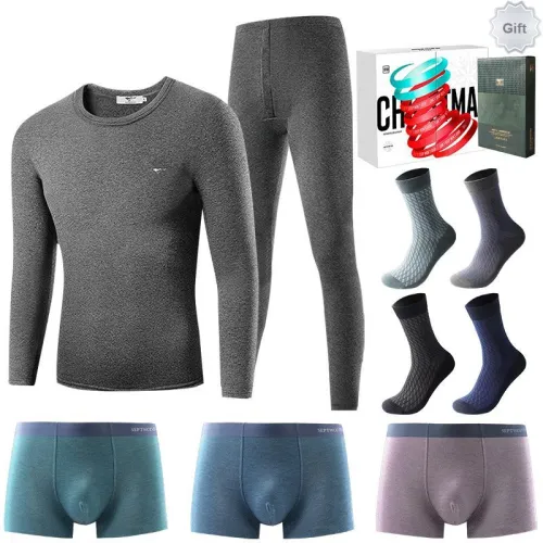 SEPTWOLVES Fall And Winter Thermal Set Men's 8-piece Gift Box