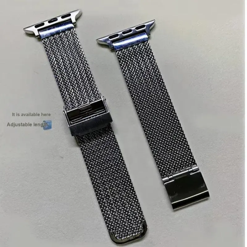 LEAPRUN Watch Band Apple Compatibility Stainless Steel Material-5