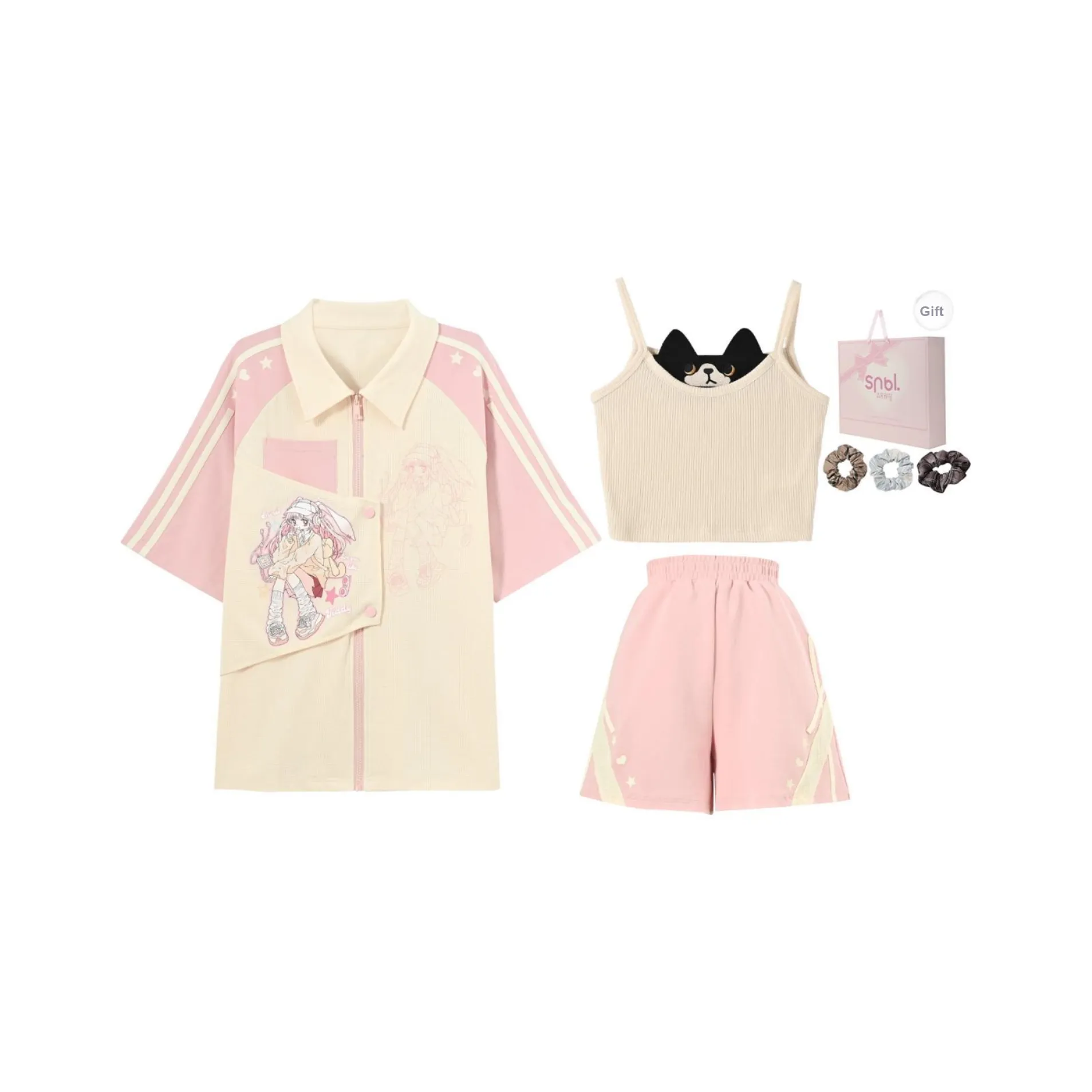SNBL Casual Suits Women's Coat+Shorts+Camisole