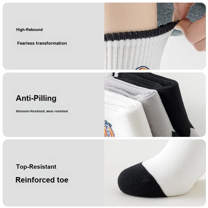 Dickies Fashion Classic Moisture-Wicking Breathable Fall And Winter Crew Socks Unisex-20