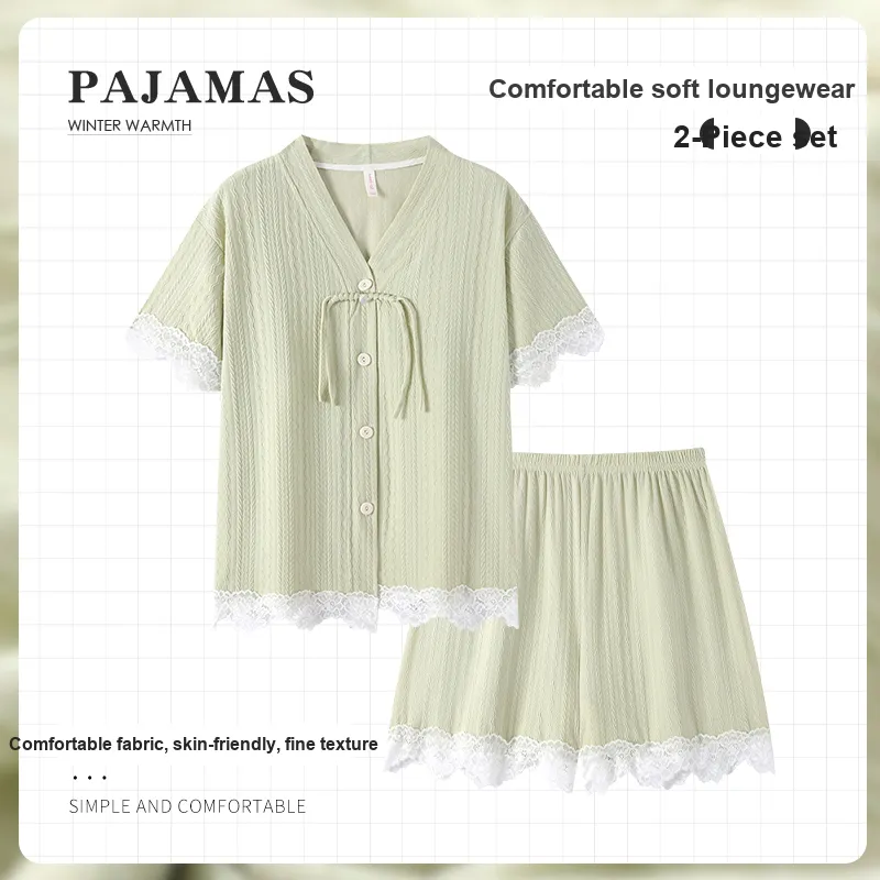Maultiay Pajama Set Women's Green-1