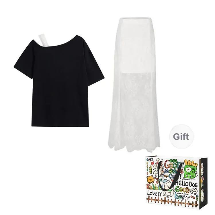 OURUOKE Two Piece Skirt Sets Women's-1