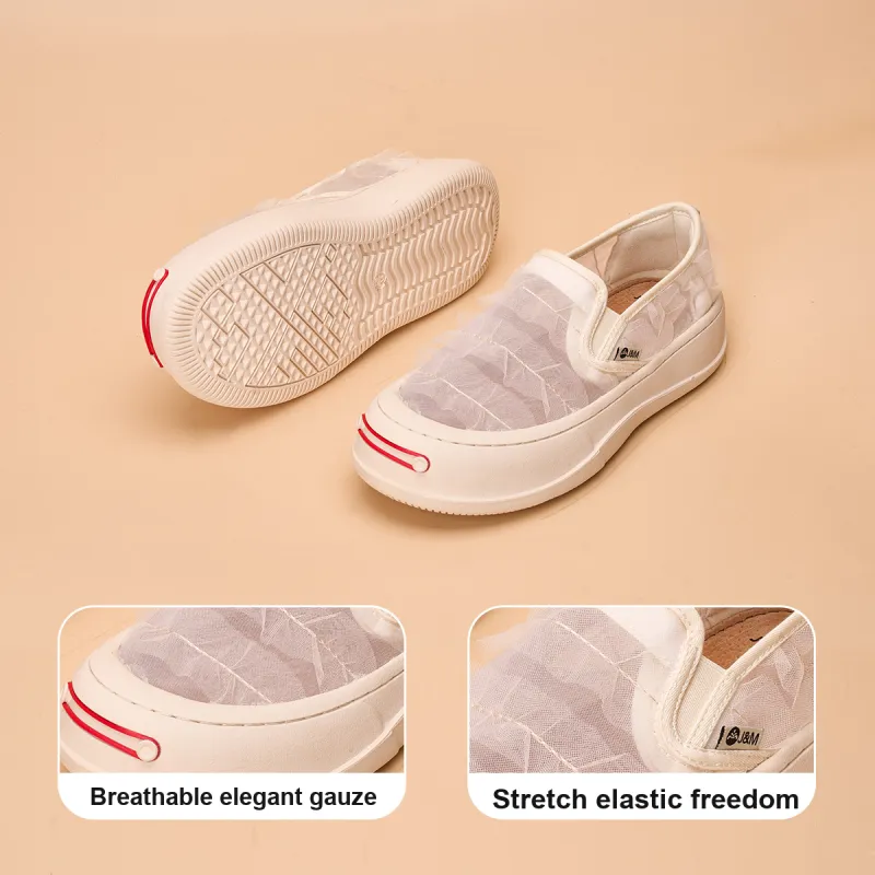 Joy&Mario Breathable Height Increasing Low-Top Skateboard Shoes Women's-7