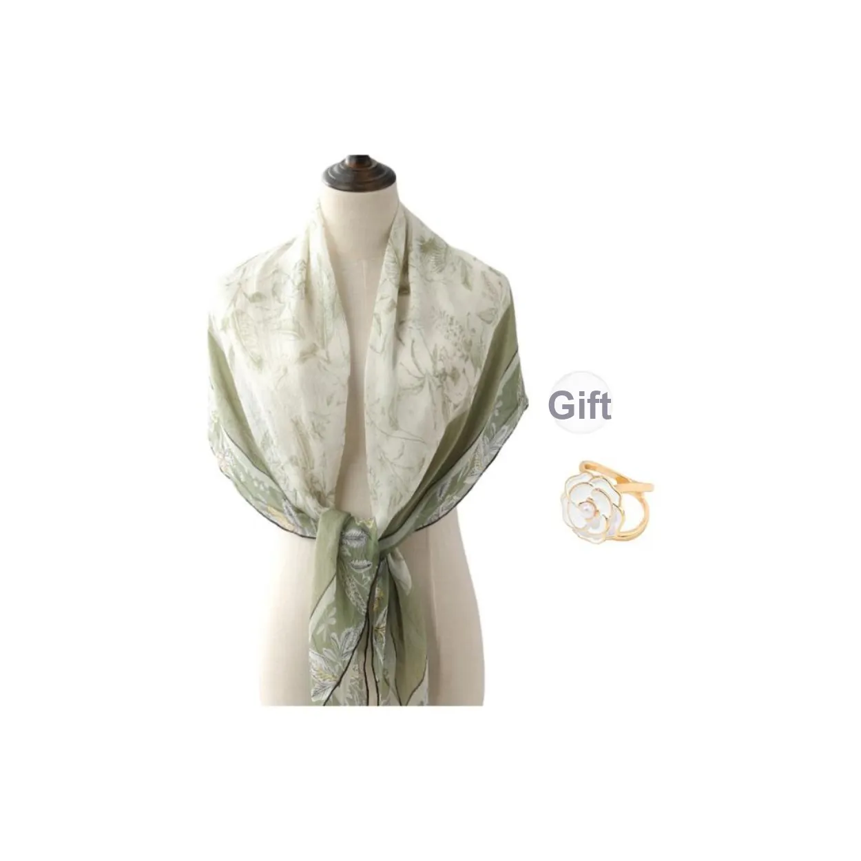 NAME.S 100% Mulberry Silk Scarves Women's Gift Box Set