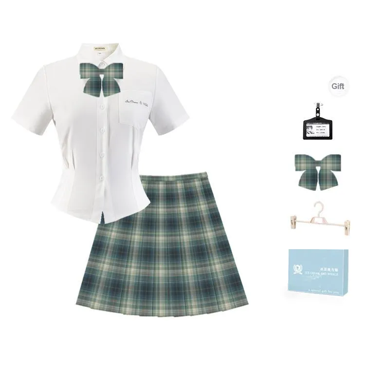 Ice Cream And Whale Summer JK Uniform Set Women's Gift Box Set-0