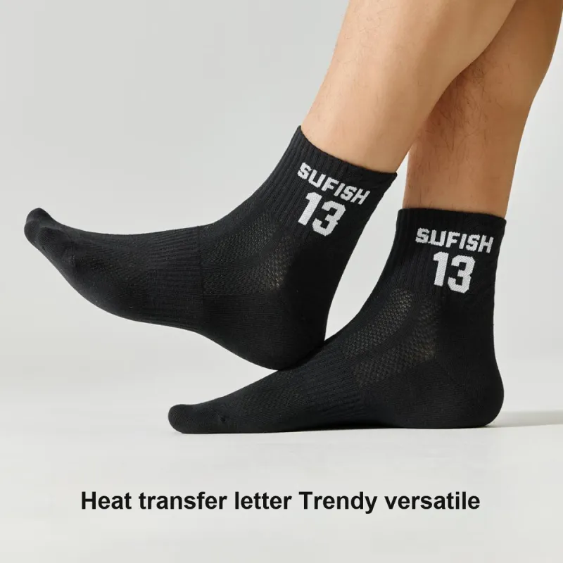 Temooues Mid Calf Socks Men's Combo Set-4