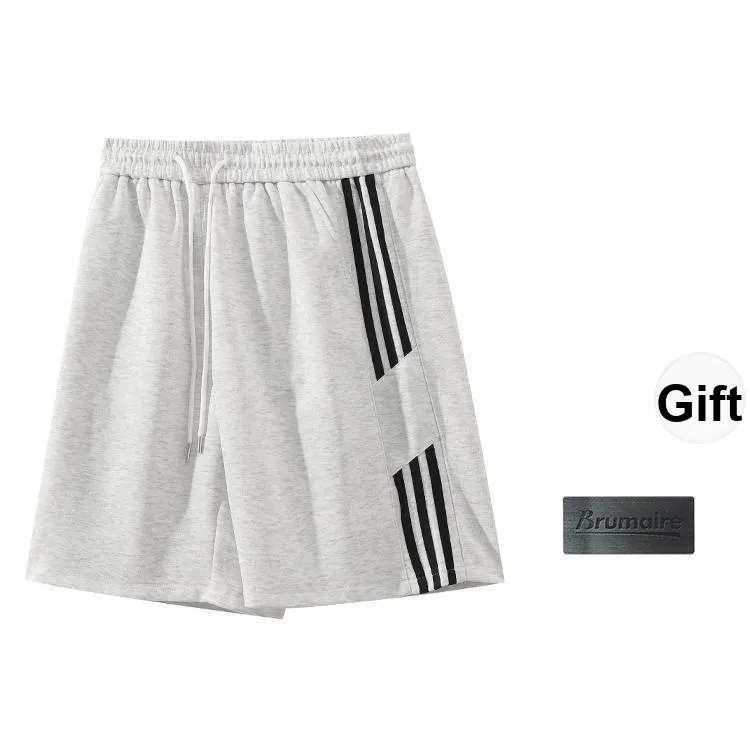 BRUMAIRE Casual Shorts Unisex White Gray Black-0