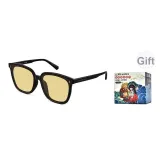 Vertical Logo-003 Black Frame with Transparent Orange Lens