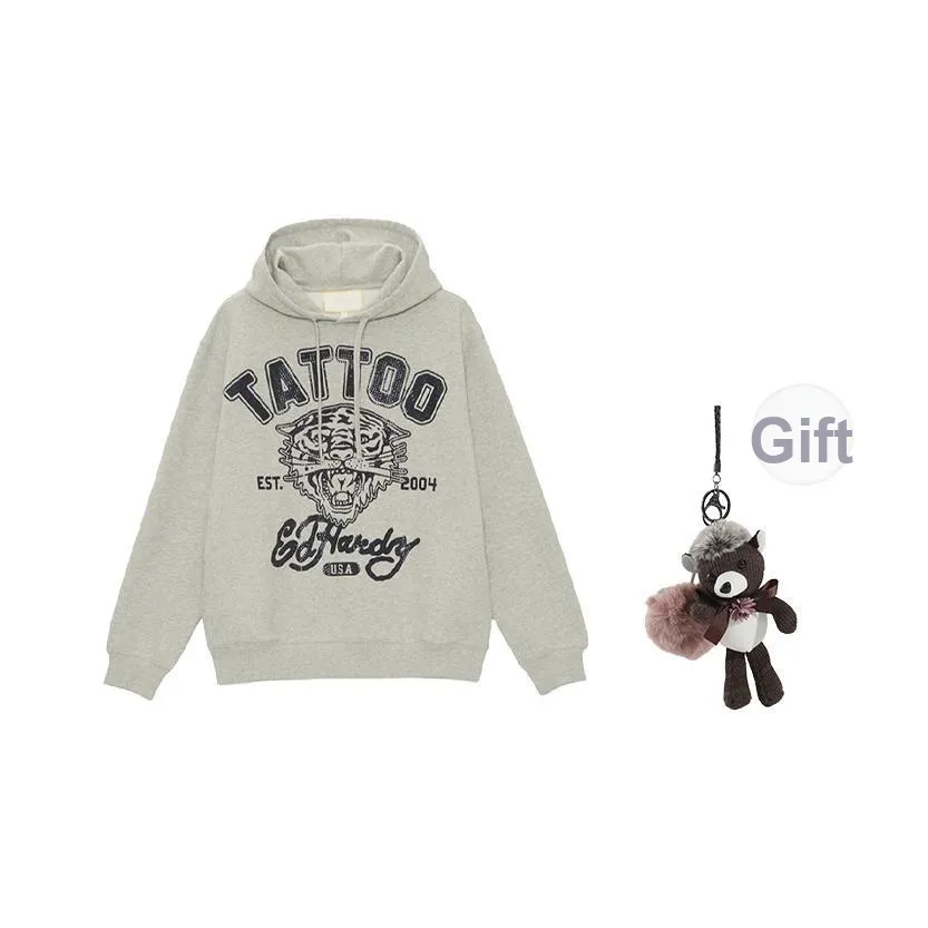 Ed Hardy Sweatshirts Men Light Smoke Gray