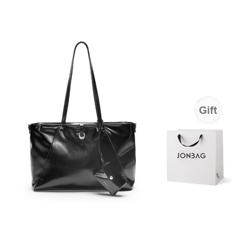 JONBAG Synthetic Leather Shoulder Bag Regular Women's Metallic Black-0