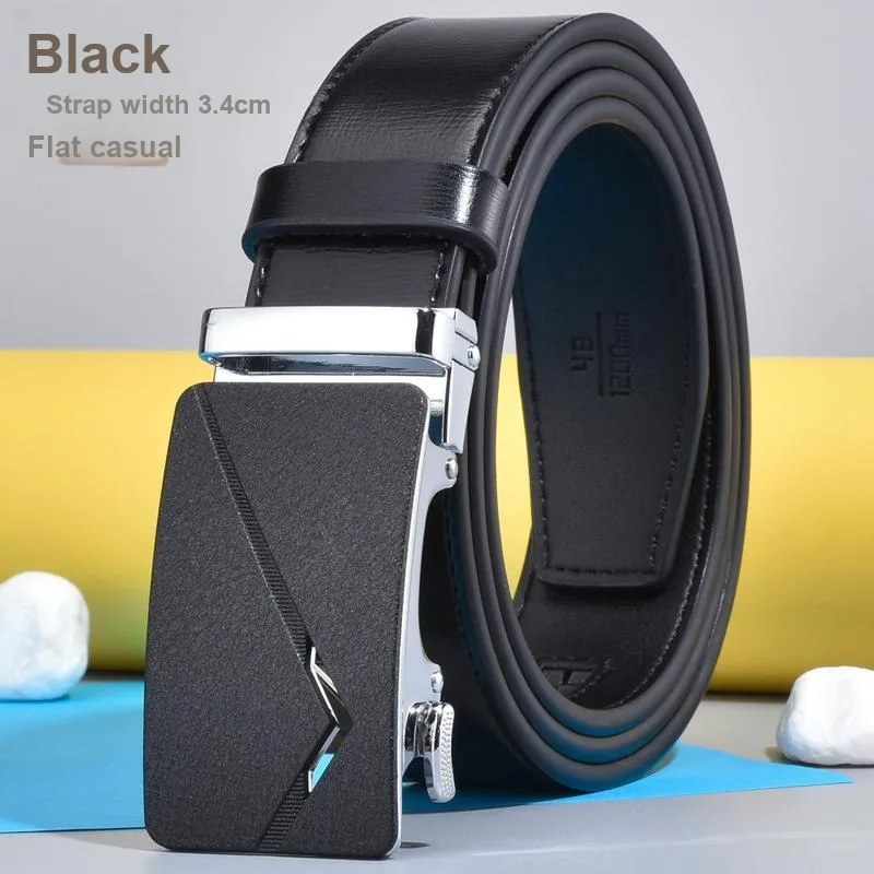 JEANSWEST Split Cow Leather With Transferred Pattern Leather Belts Men's 3.4cm-11