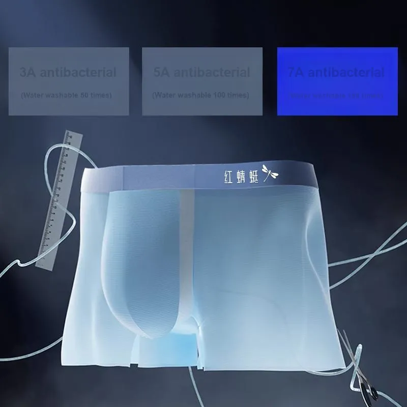 RED DRAGONFLY Seamless Ice Silk Underpants Men's Box 3 Pack-4