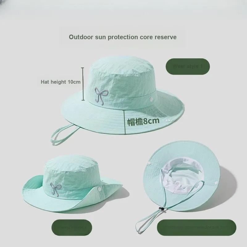Fishing For Bears Polyester Sun Protection Hats Unisex-2