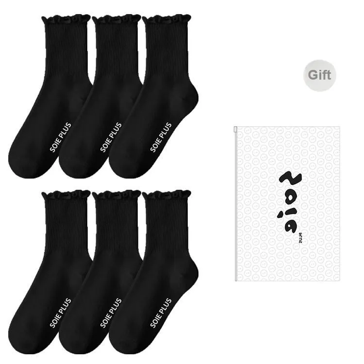 SOIE Mid Calf Socks Women's Shopping Bag Combo Set-55